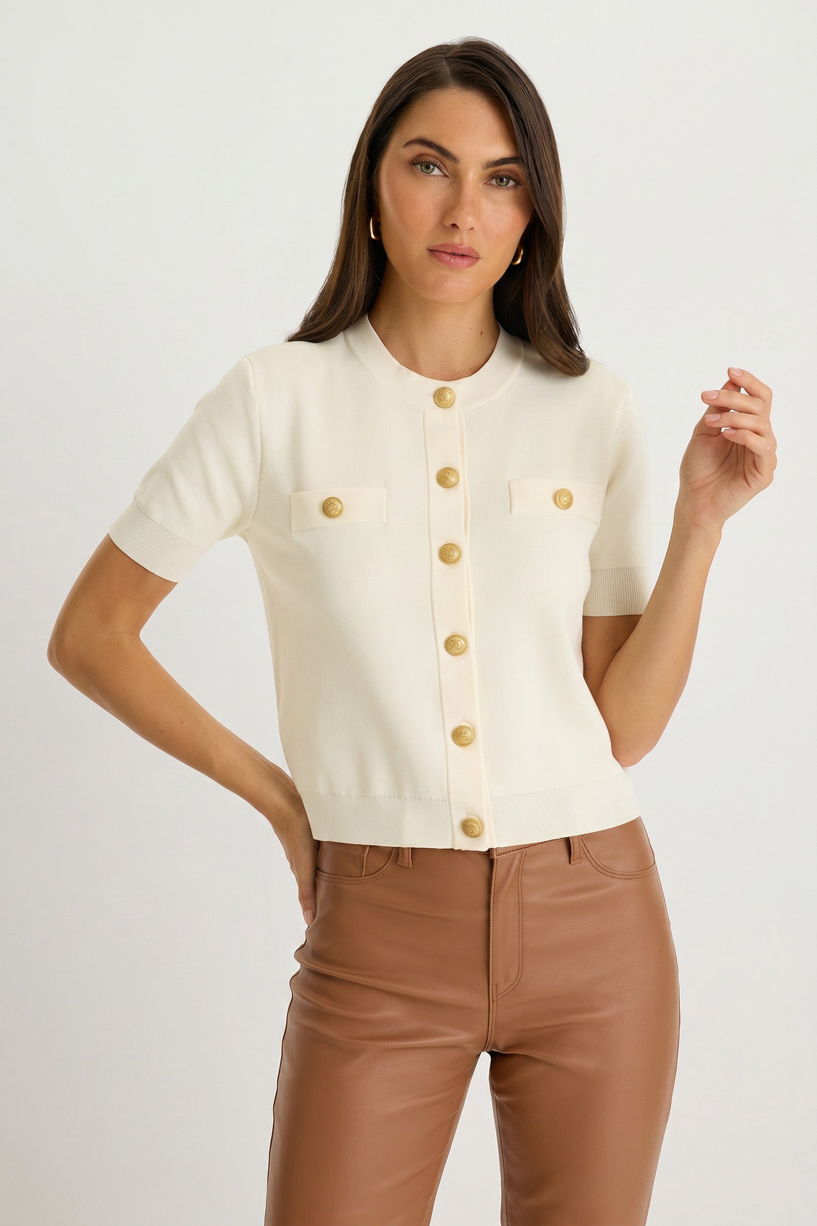 Pearl Knit Cardigan Top for Women | The Noli Shop