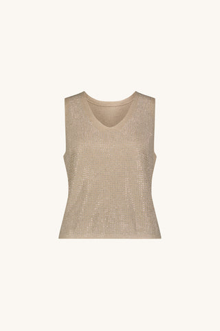 Brielle Crystal Tank - Beige