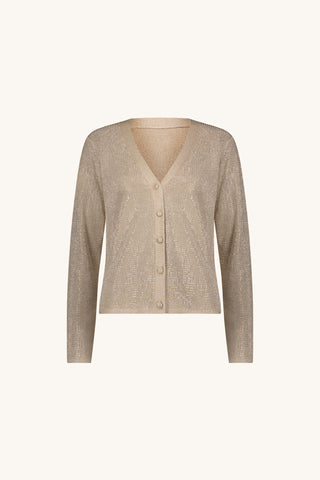 Carrie Crystal Cardigan - Beige