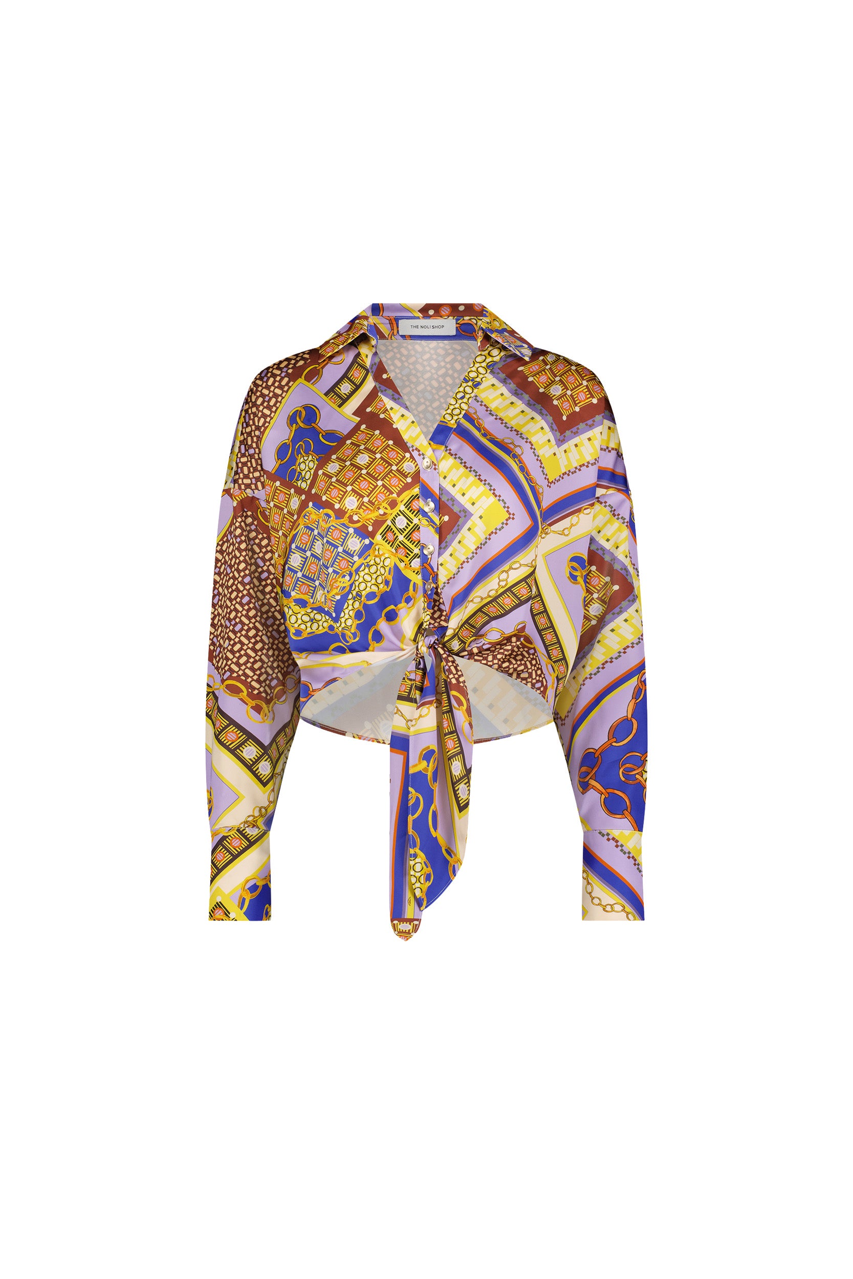 Cecilia Tie-Front Blouse Riviera Chain – The Noli Shop