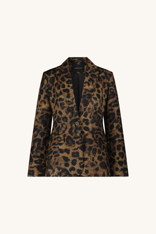 Cheryl Single Breasted Blazer - Leopard