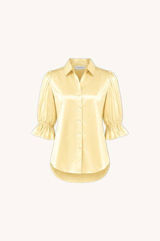 Cindy Ruffle Sleeve Blouse - Sunshine Yellow