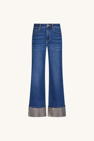 Claire Palazzo Cuff Jean - Champagne Crystal