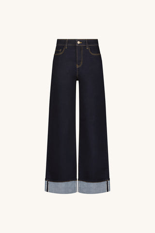 Claire Palazzo Cuff Jean - Indigo