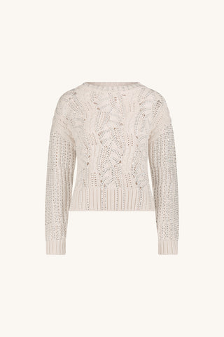 Elea Crystal Sweater - Pearl