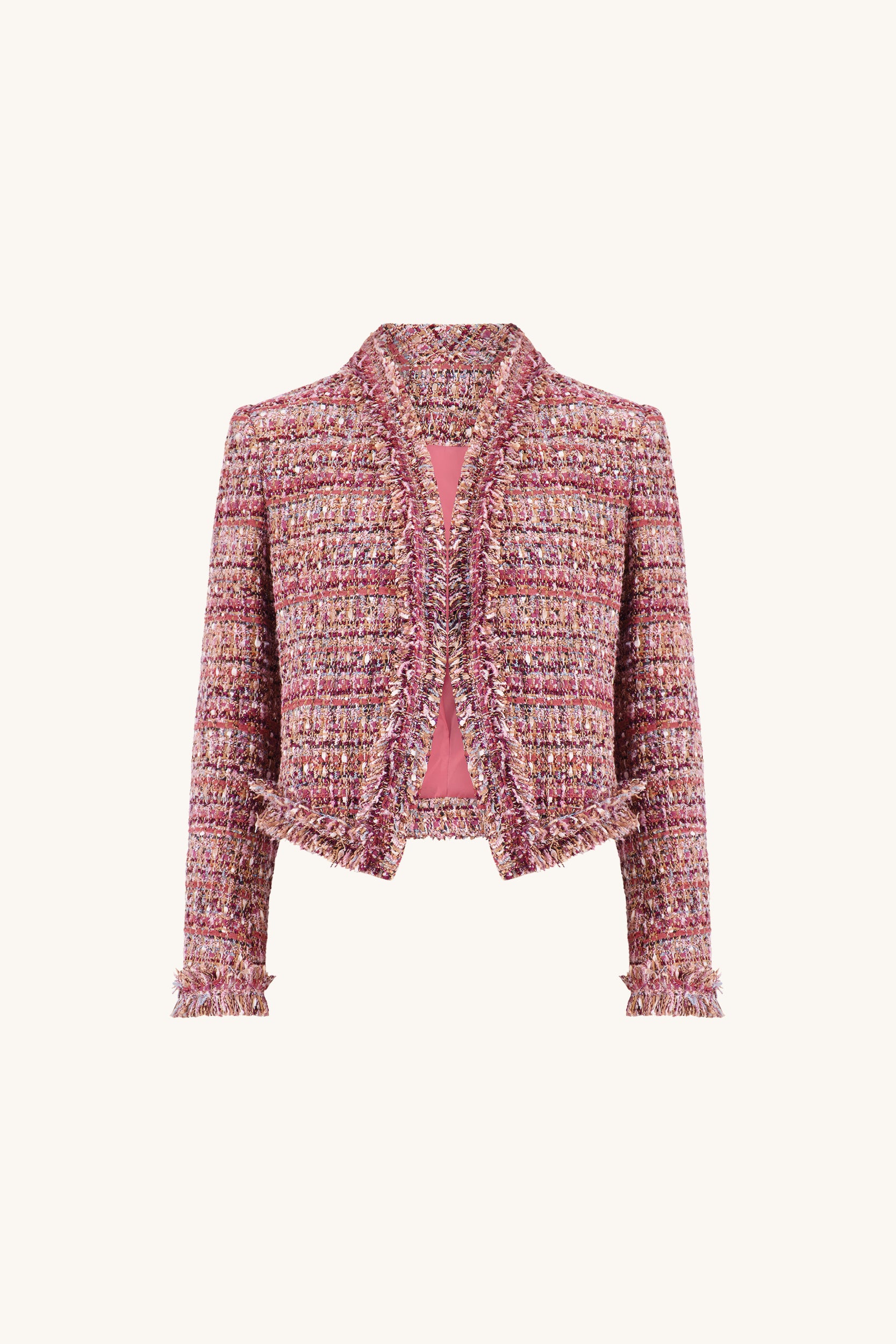 Florence Tweed Jacket - Rosewood Multi | The Noli Shop
