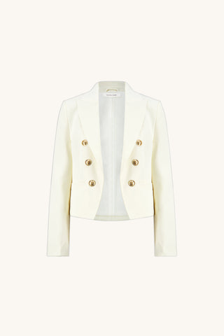 Gabrielle Double Breasted Blazer - Pearl