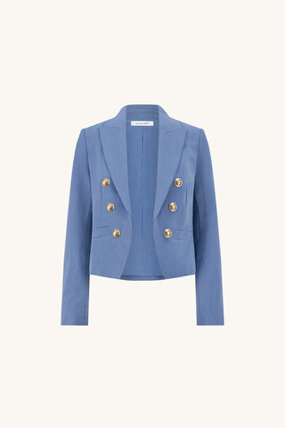 Gabrielle Double Breasted Blazer - Serene Blue