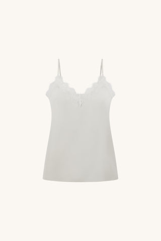 Galia Silk Lace Cami - Pearl
