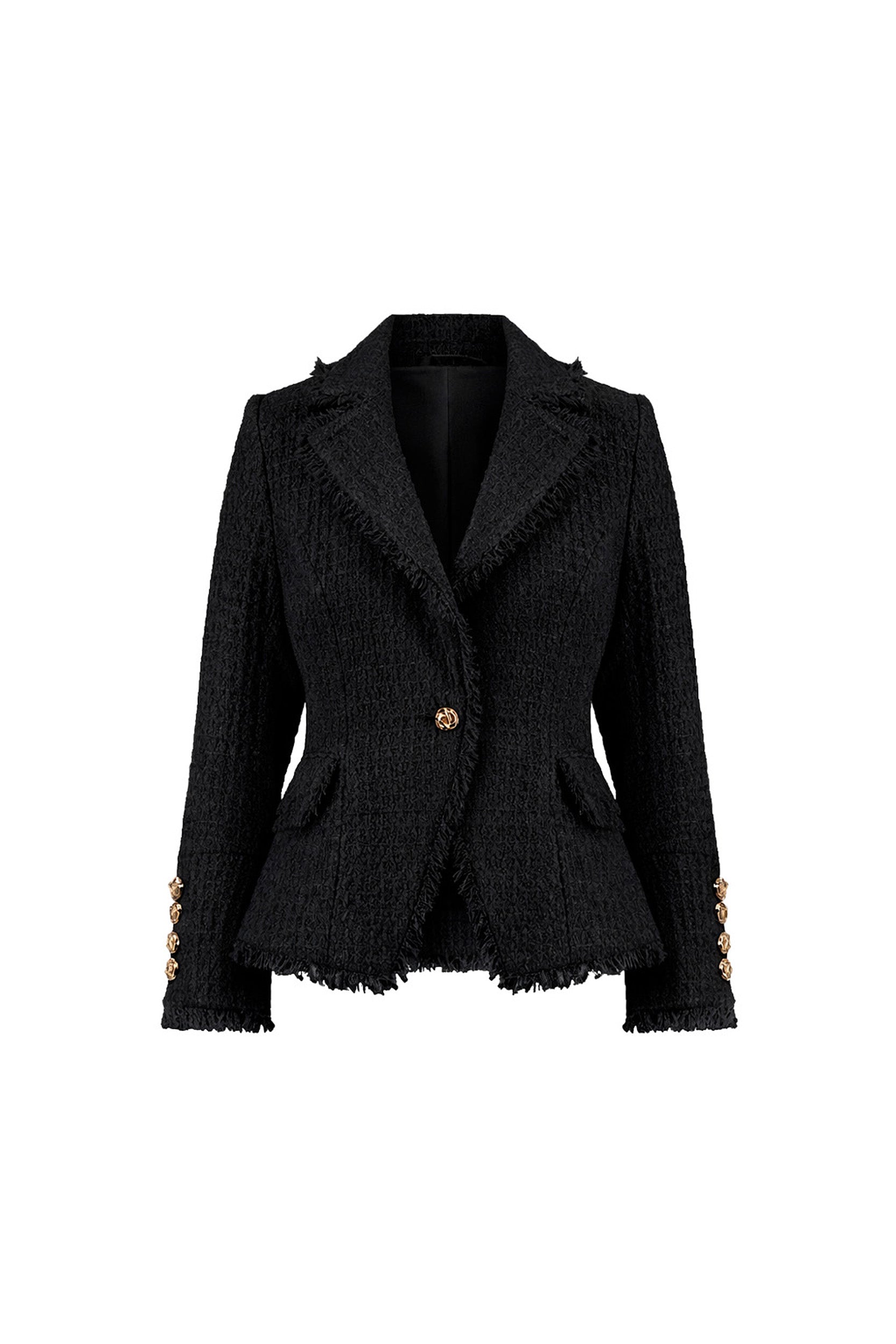 【Bibiy】 ELISE TWEED JACKET (Black) 黒 Bibiy ビビィ ELISE TWEED JACKET ツイードジャケット 黒 【公式通販】