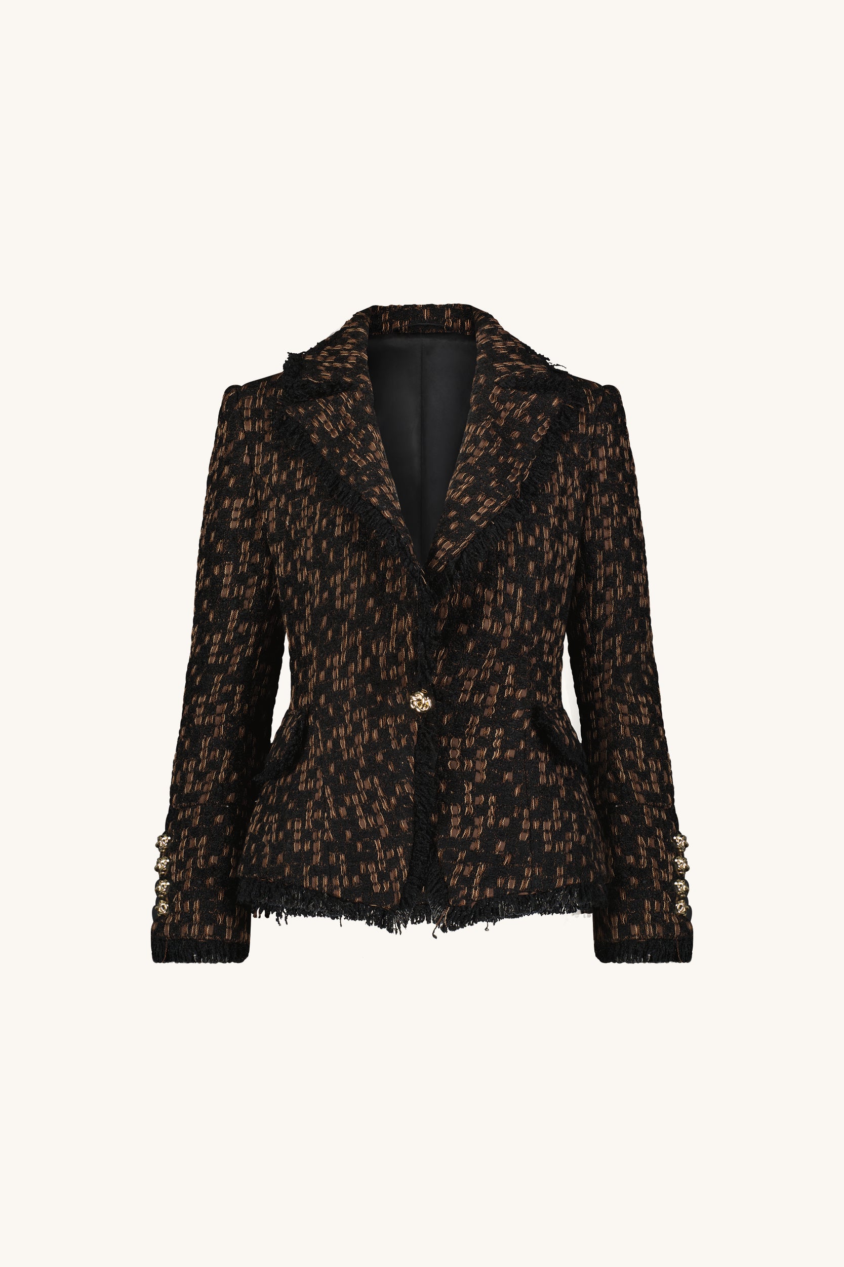 超美品‼️‼️定価10万円 アパルトモン Tweed Jacket 黒 Giselle Single Breasted Tweed Blazer - Java Multi – The Noli Shop