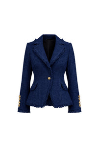 Giselle Single-Breasted Tweed Blazer