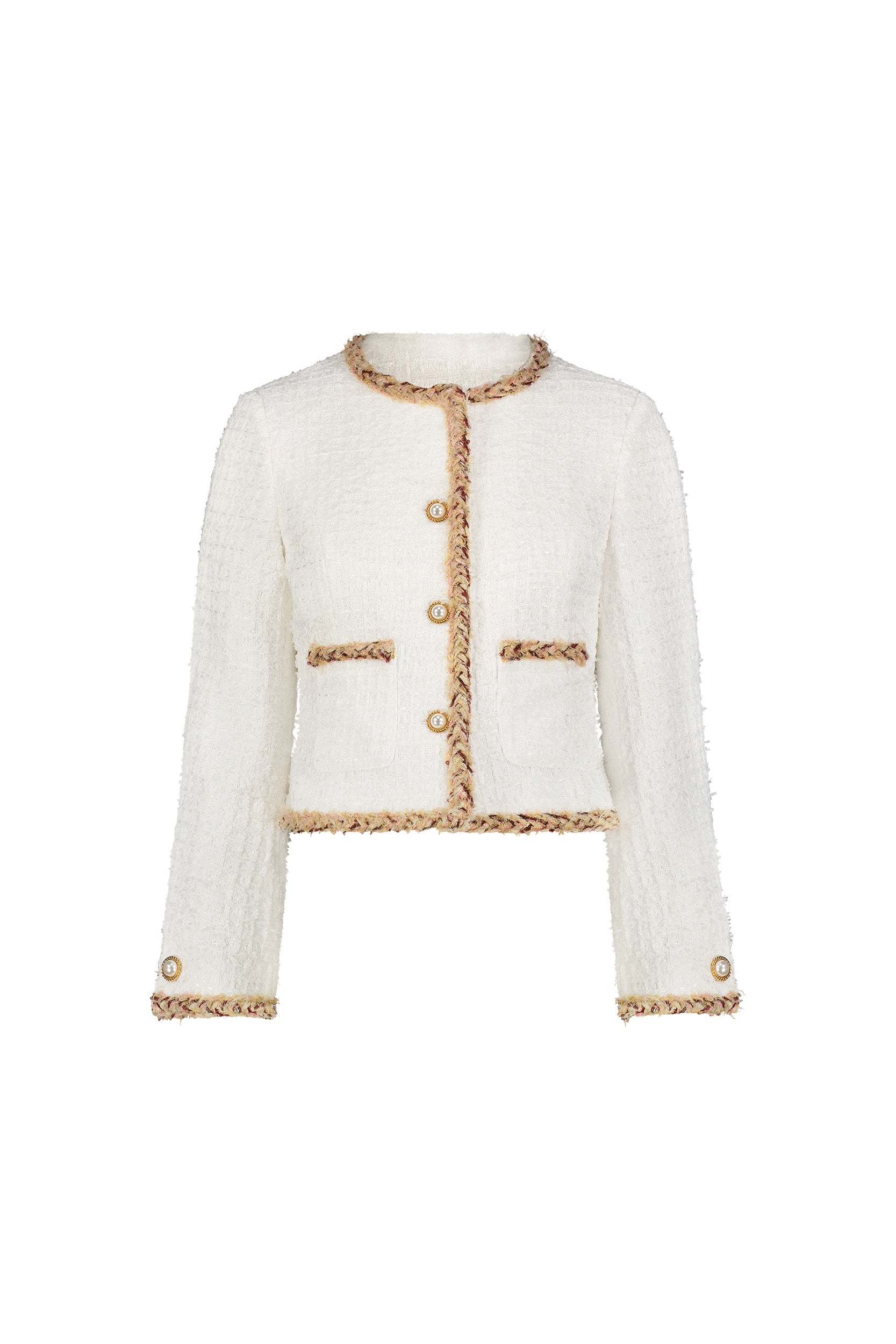Joane Tweed Jacket - Pearl Multi – The Noli Shop
