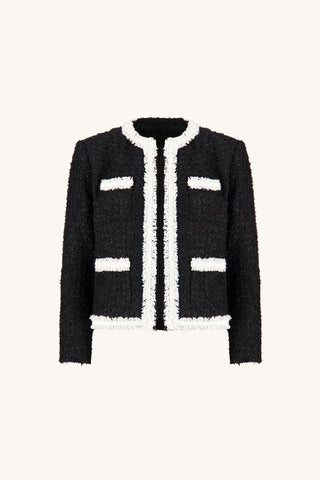 Julia Tweed Jacket - Black/White