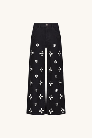 Kaia Pearl High Rise Jean - Black