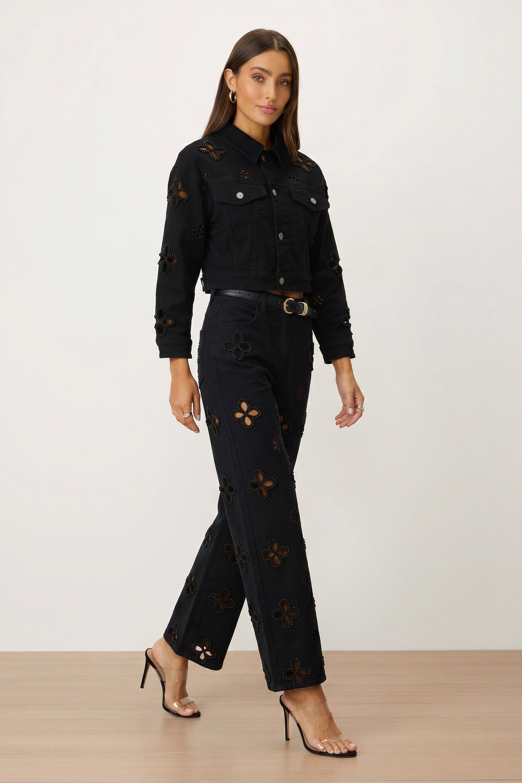 Black Pearl Jean Jacket for Women | The Noli Shop