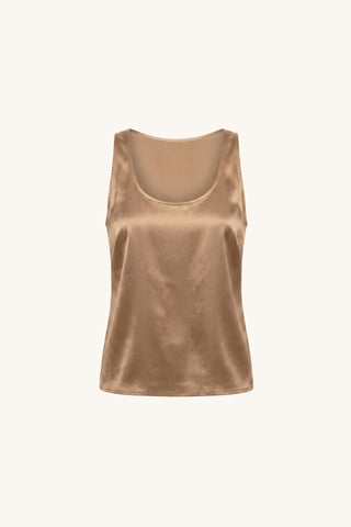 Kay Silk Top - Mocha