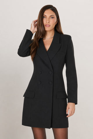Kira Blazer Dress - Black