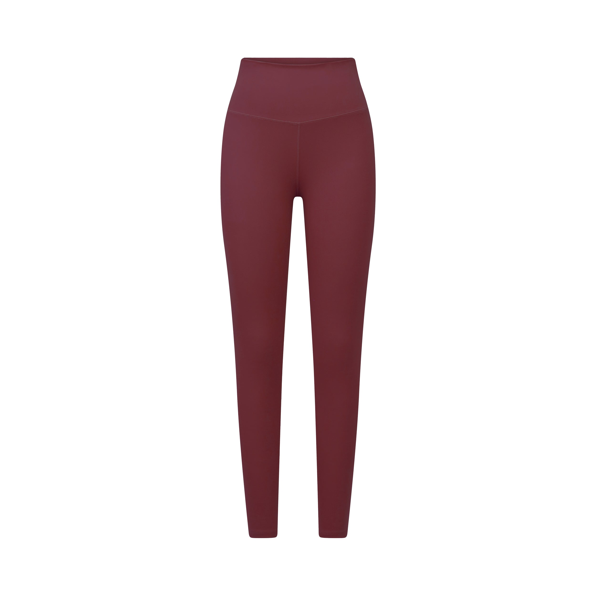 Product view of sculpting and flattering red legging