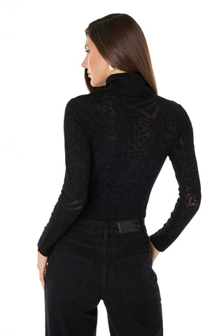 Alina Rose Turtleneck Top - Black
