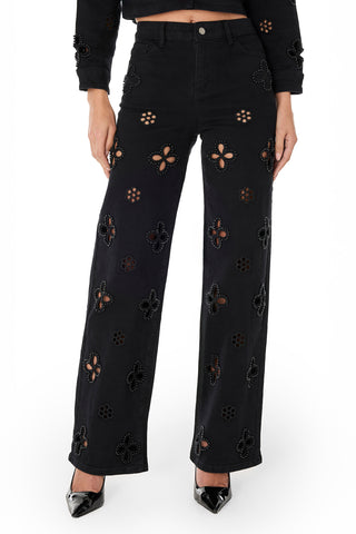 Kaia Pearl High Rise Jean - Black