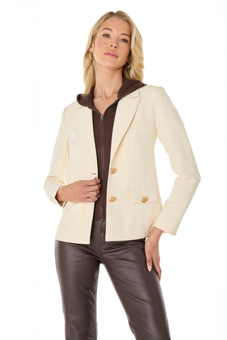 Kara Dickey Blazer - Pearl/Espresso