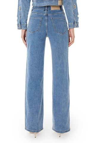 Kaia Pearl High Rise Jean - Medium Blue