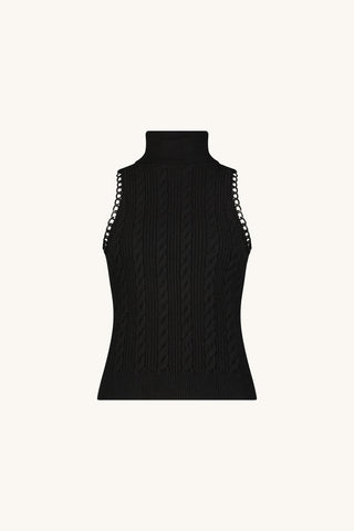 Lynne Knit Halter Top - Black