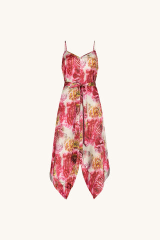Madison Silk Dress - Bright Orchid