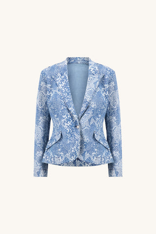 Marie Single Breasted Blazer - Crystal Snake