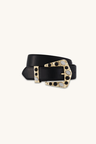Melrose Embellished Belt in Black, embellished black belt, The Noli Shop