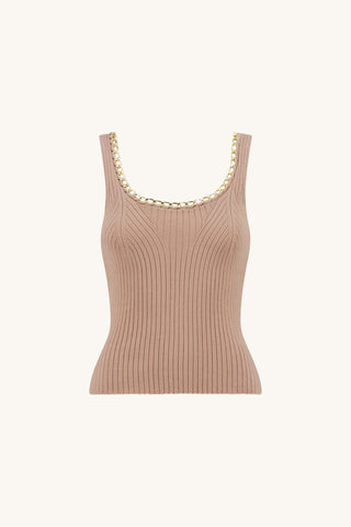 Millie Knit Tank - Mocha