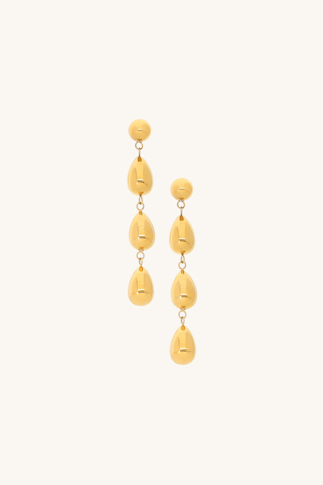 Modern Droplet Earrings - Gold