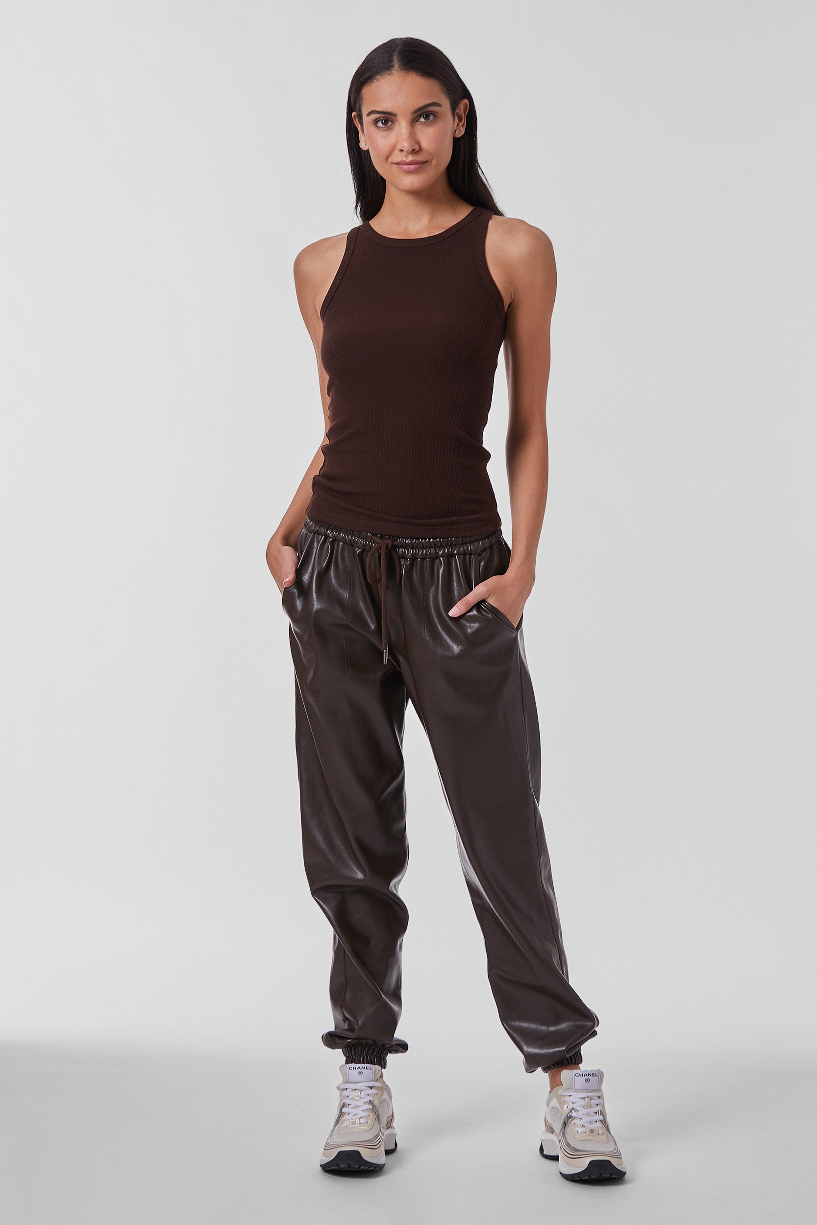 Essential Rib Tank - Espresso