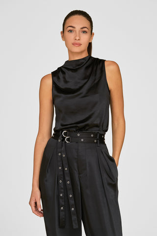 Mara Silk Top - Black