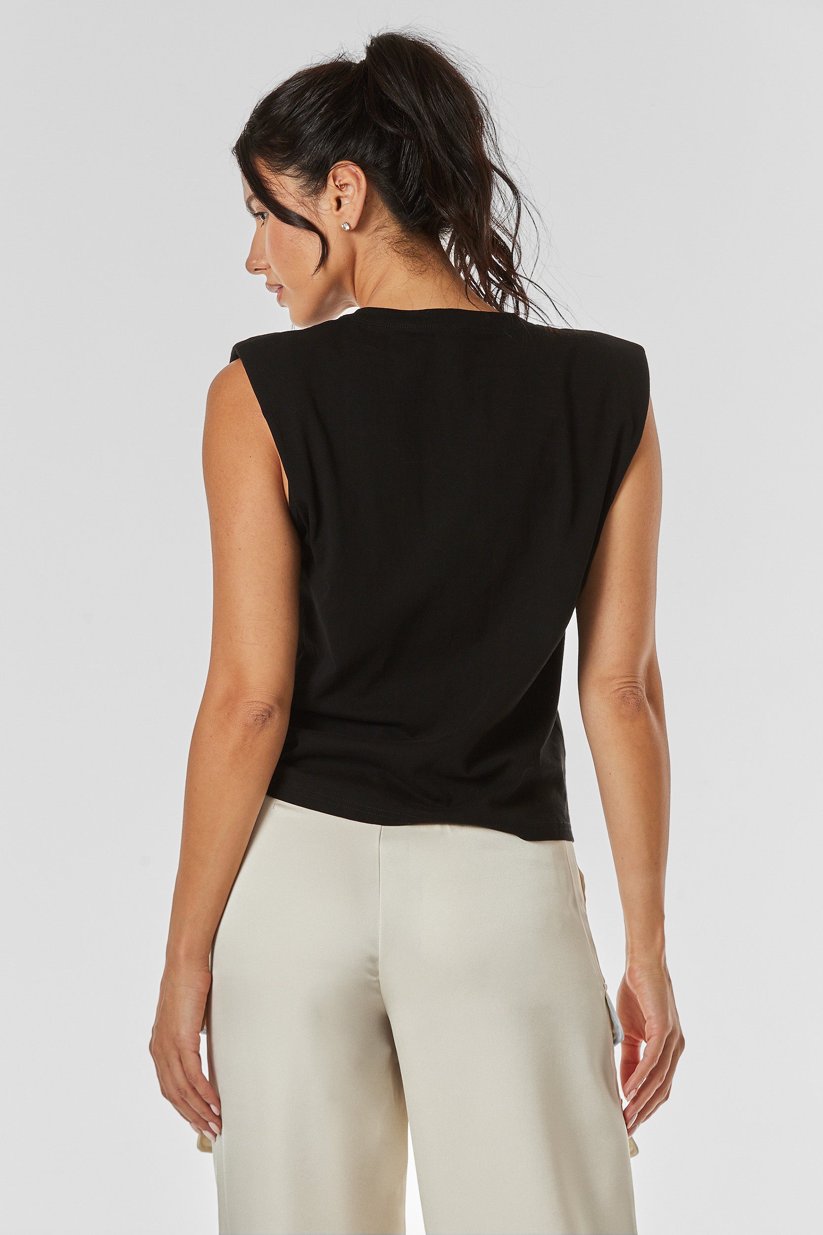 Hailey Muscle Tank - Black