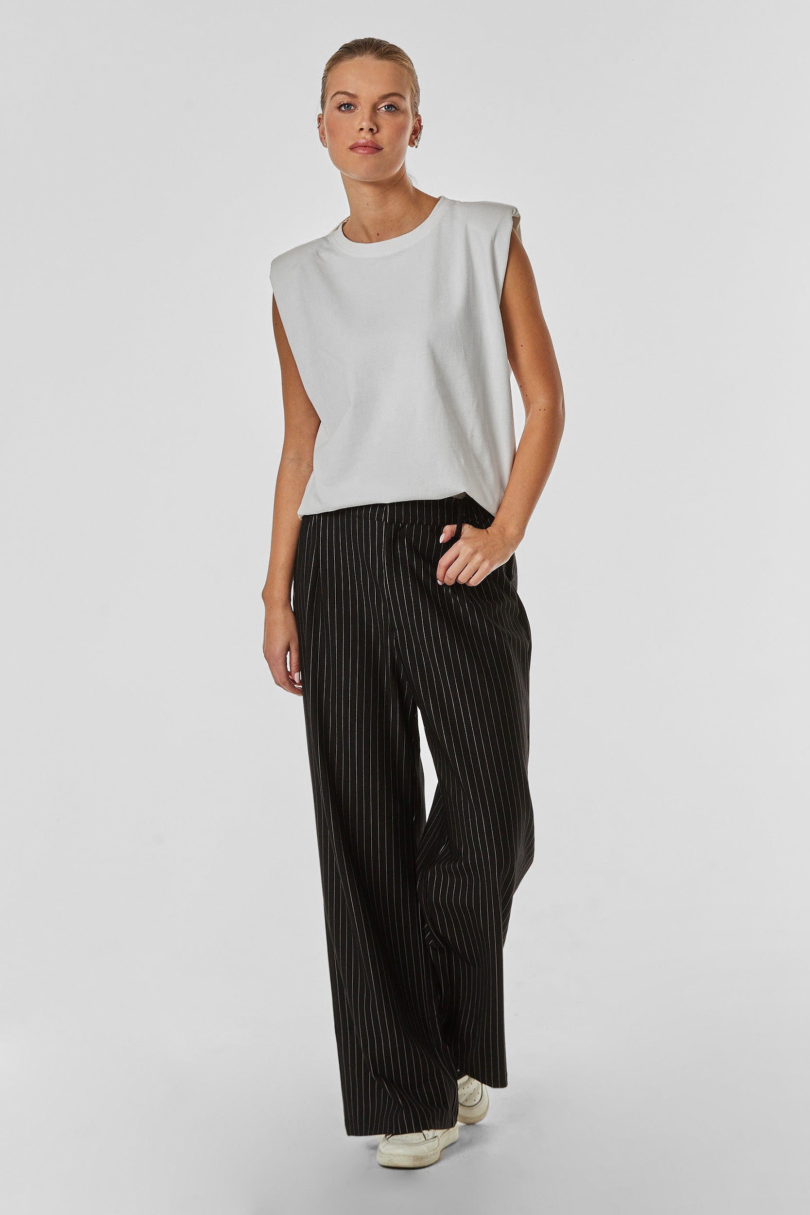 Spade Trouser - Black Pinstripe