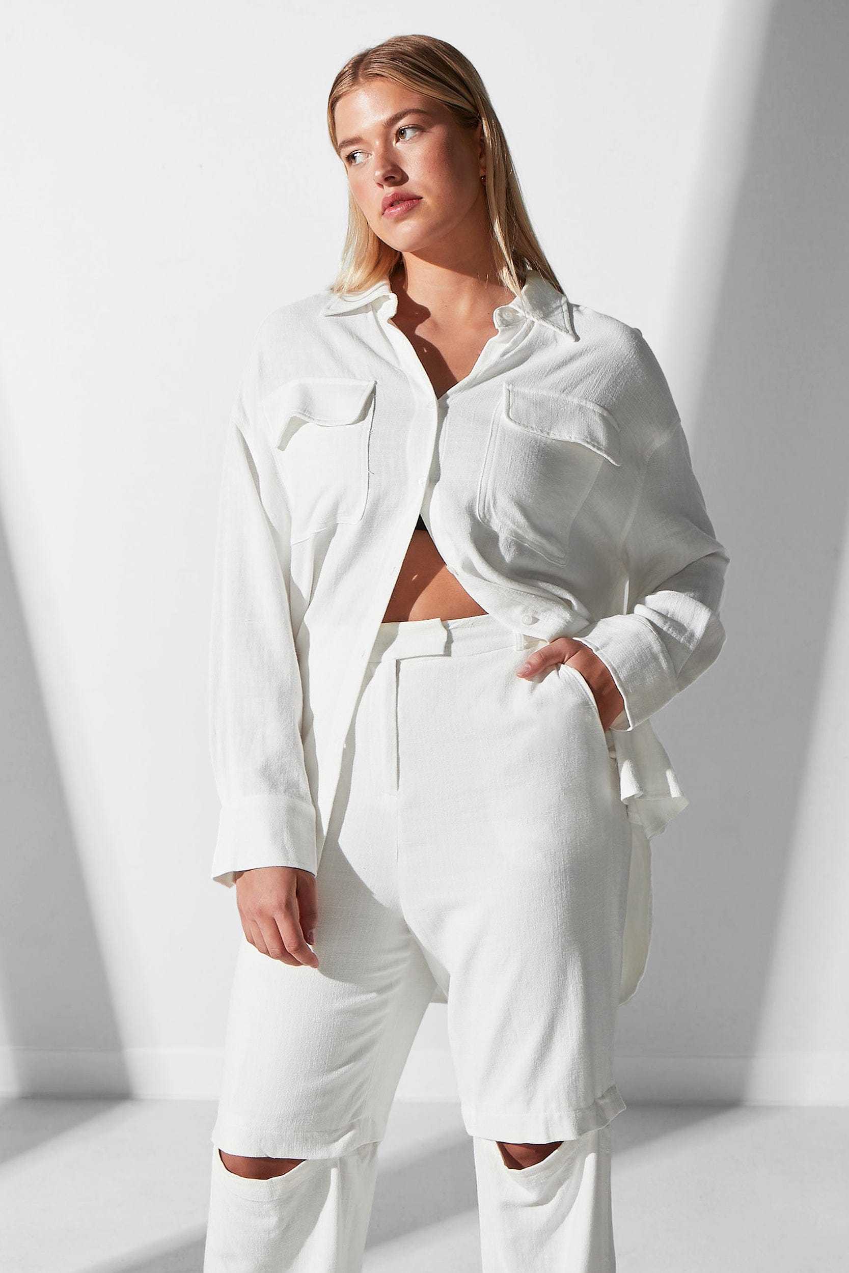 Essential Button Up - White