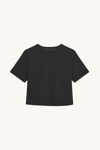 Naya Suede T-Shirt - Black