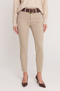 Nina Cropped Skinny Jean - Oatmeal