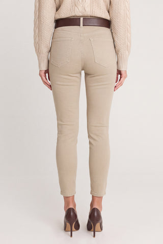 Nina Cropped Skinny Jean - Oatmeal