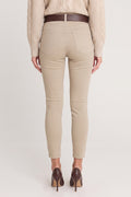 Nina Cropped Skinny Jean - Oatmeal