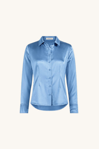 Paulina Silk Blouse - Coastal Blue