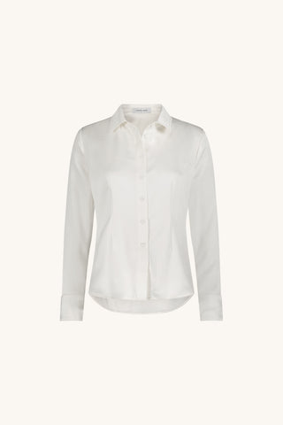 Paulina Silk Blouse - Pearl