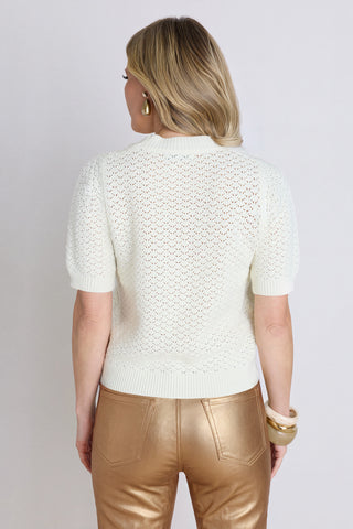 Marian Knit Top - Pearl