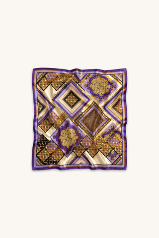 Printed Satin Scarf - Riviera Chain