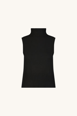 Ramona Cashmere Sleeveless Sweater - Black