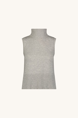 Ramona Cashmere Sleeveless Sweater - Mist Grey