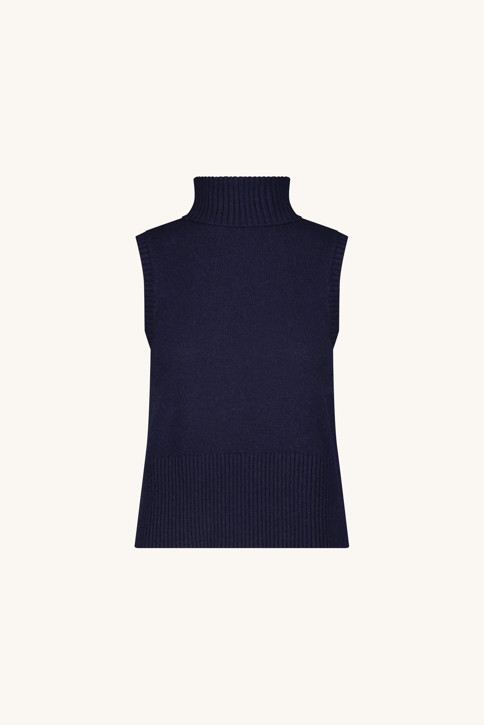 Ramona Cashmere Sleeveless Sweater in Navy | The Noli Shop