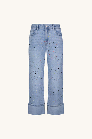 Ren Cropped Cuff Jean - Confetti